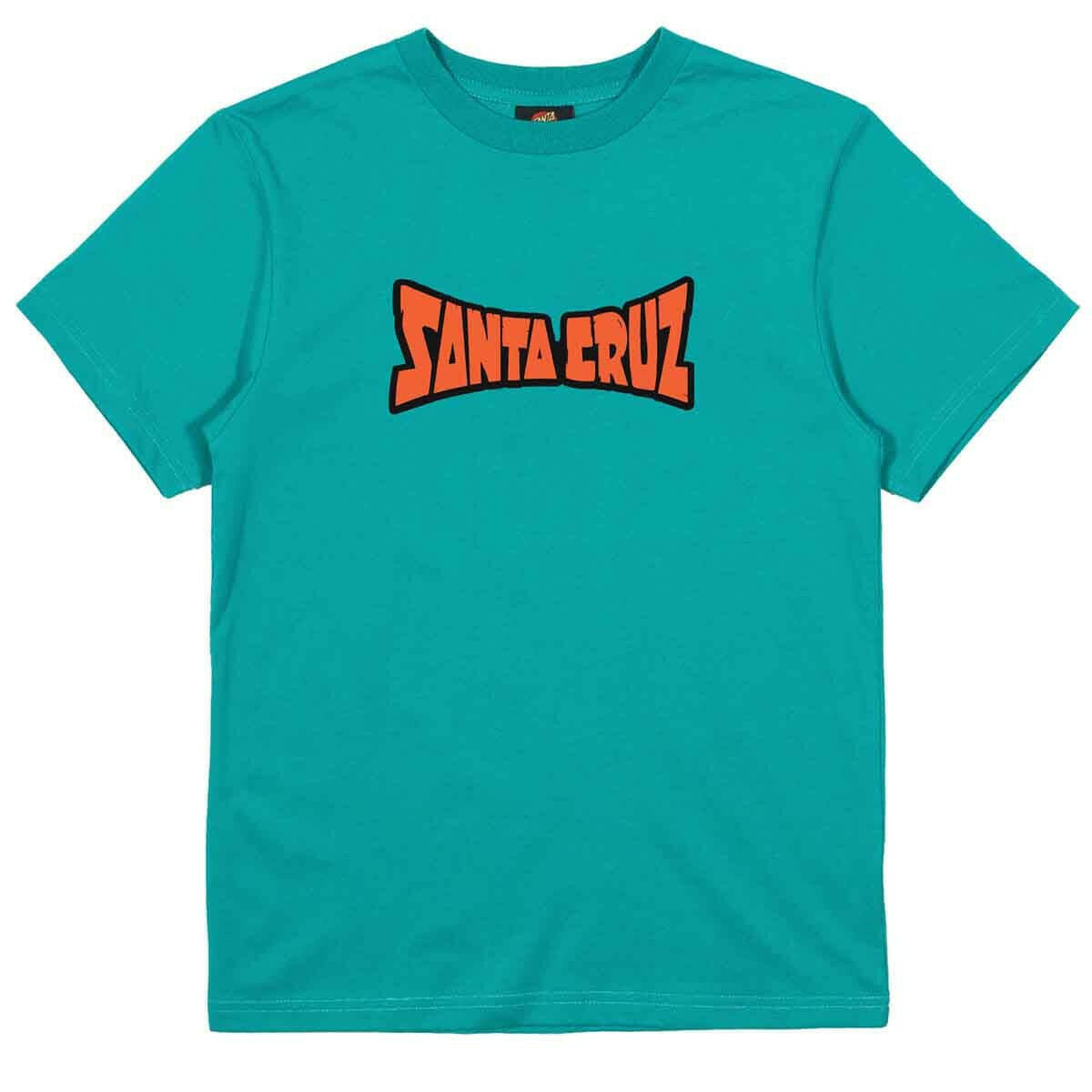 Santa Cruz - SC Arch Check Hand Youth Tee Teal.