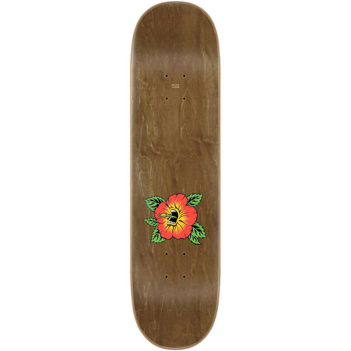 Santa Cruz - Screaming Hibiscus 8.0 Skateboard Deck.