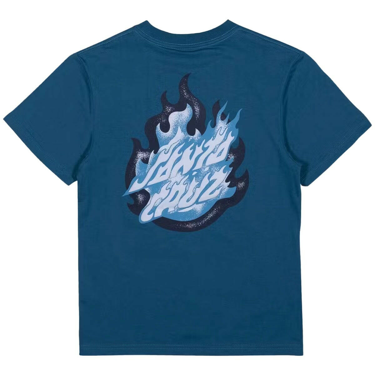 Santa Cruz - Ultimate Flame Dot Youth Tee Teal.