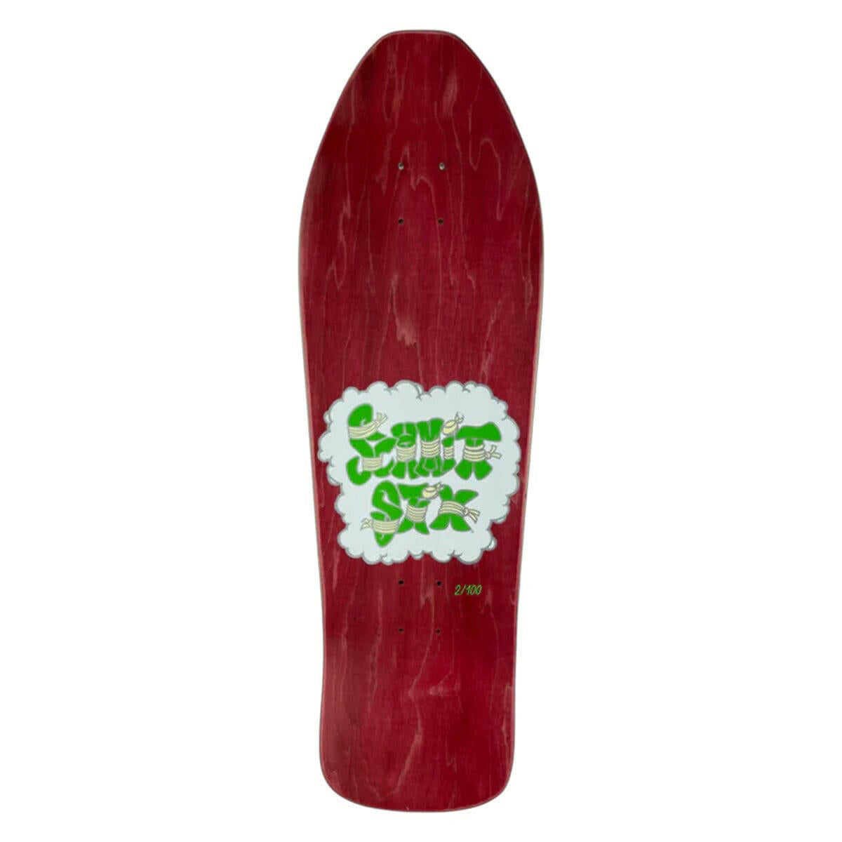 Schmitt Stix - Allen Midgette Magic Train Red 9.5 Reissue Skateboard Deck.