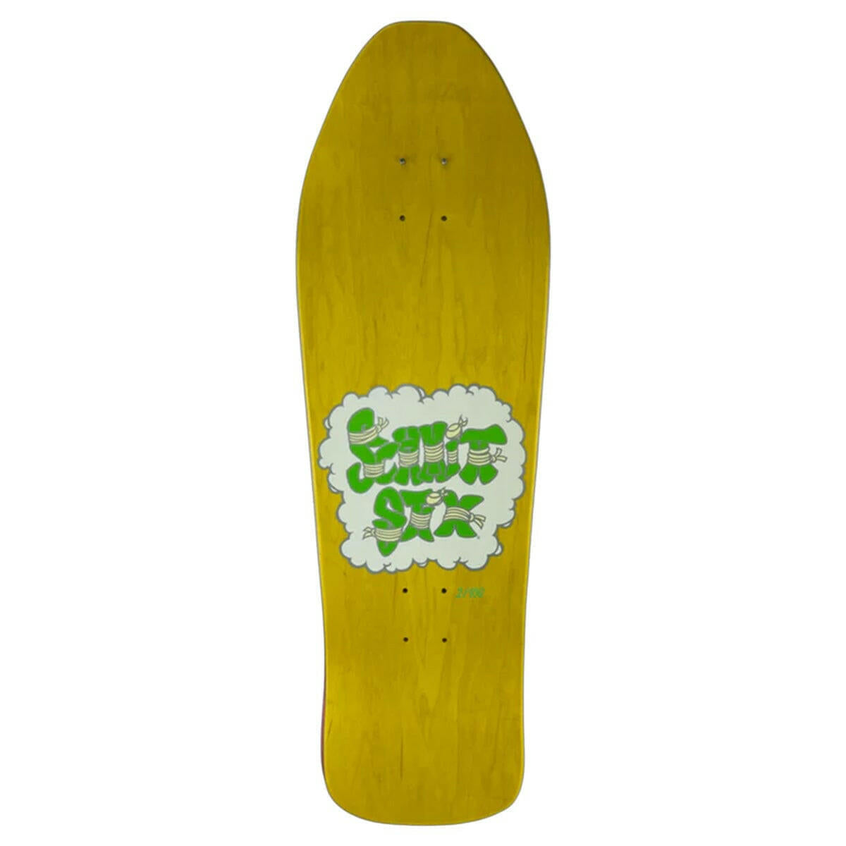Schmitt Stix - Allen Midgette Magic Train Yellow 9.5 Reissue Skateboard Deck.