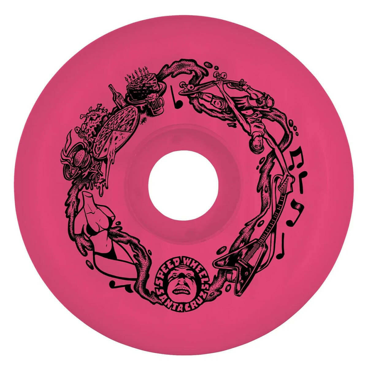 Slime Balls - Big Balls Pink Reissue 65MM 97A Skateboard Wheels.