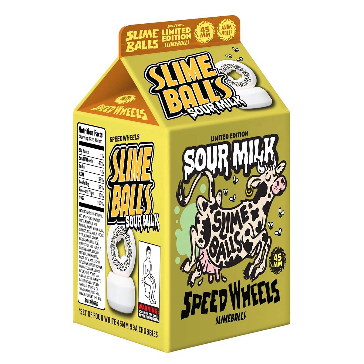 Slime Balls Sour Milk Mini Chubbies 45MM 99A Skateboard Wheels Packaging
