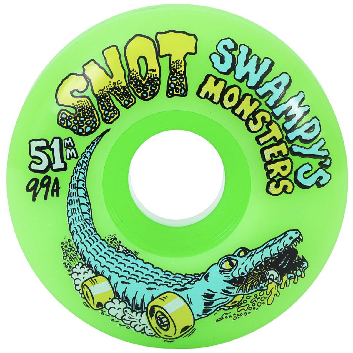 Snot Swampy's Monsters Neon Green 51MM 99A Skateboard Wheels