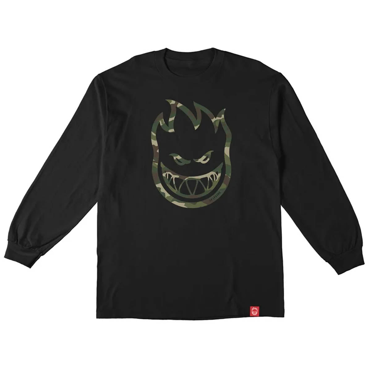 Spitfire - Bighead Outline Fill Youth L/S Tee Black/Camo