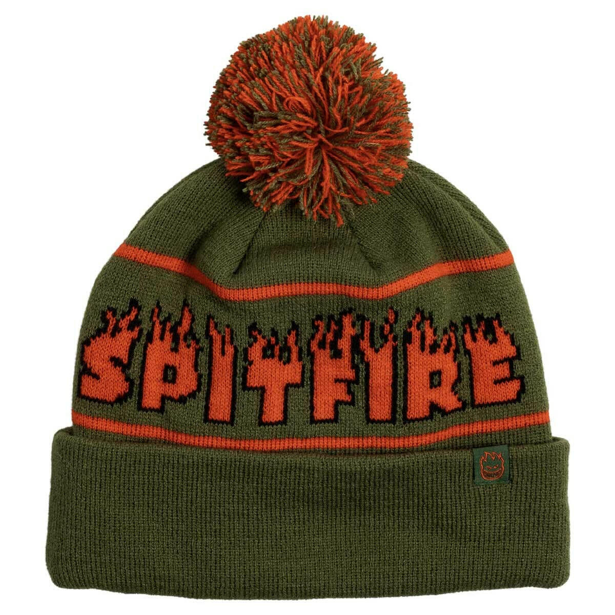 Spitfire - Demonseed Script Pom Beanie Olive.