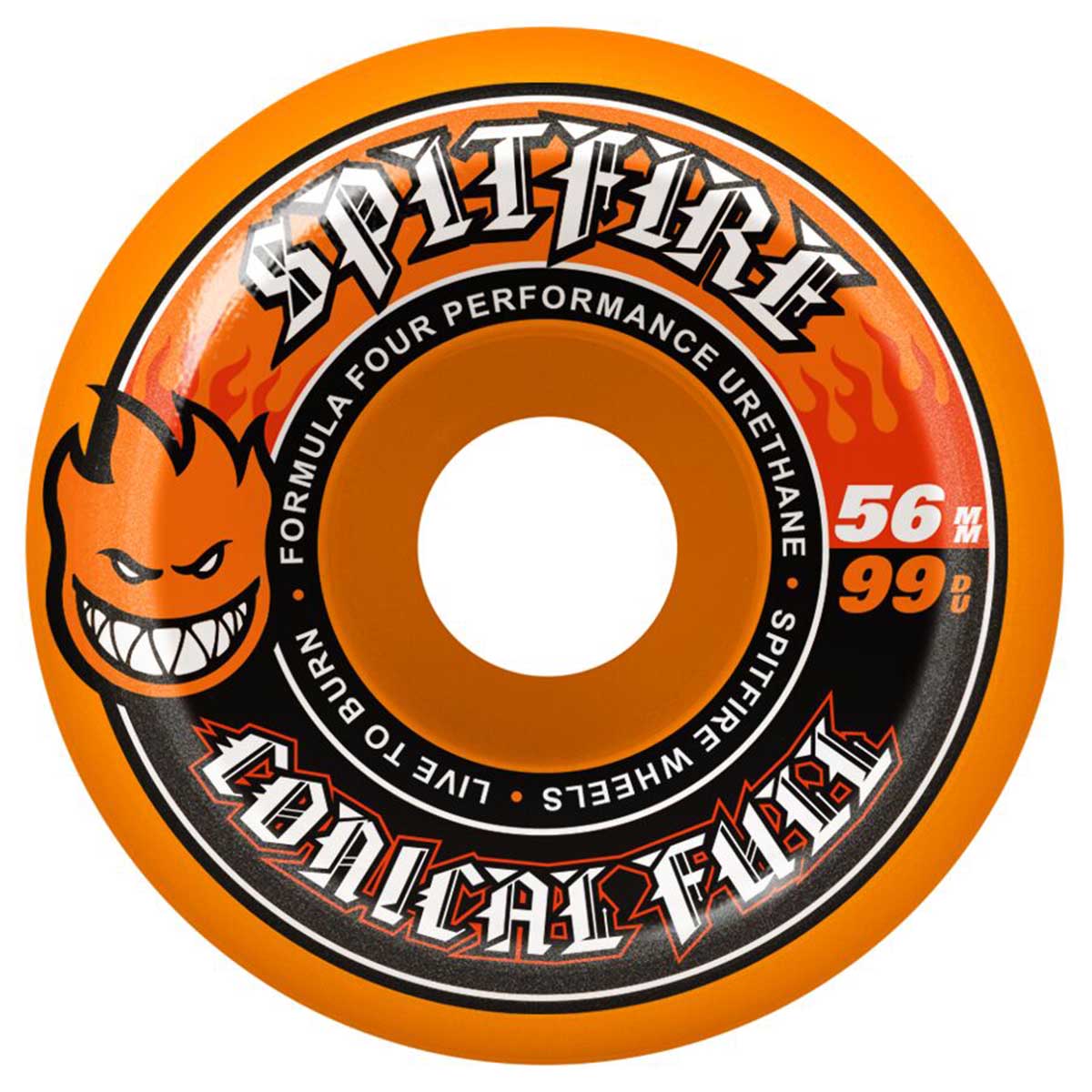 Spitfire F4 Orange Conical Full 56MM 99A Skateboard Wheels