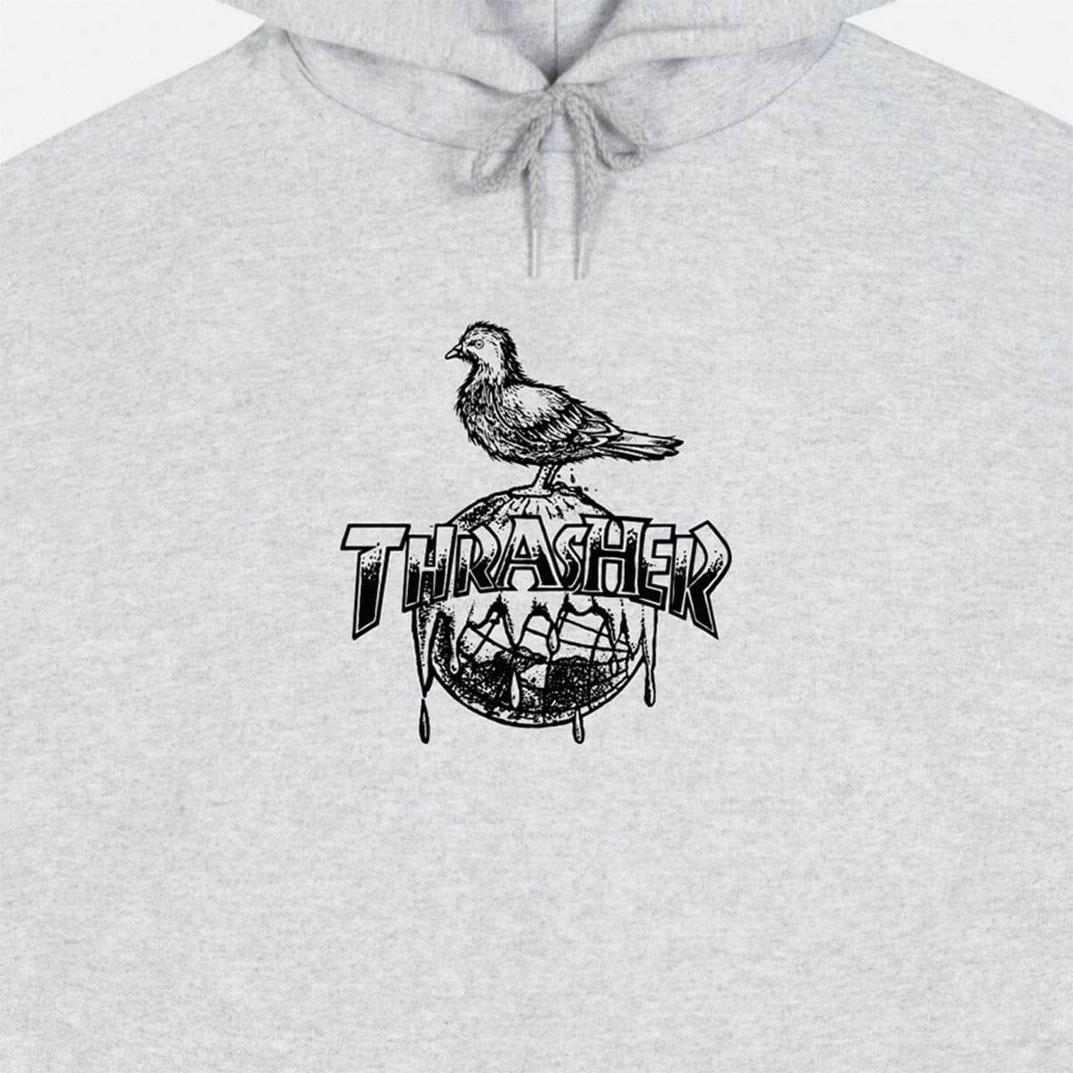 Thrasher - Anti Hero Cover The Earth Hoodie Ash Grey.