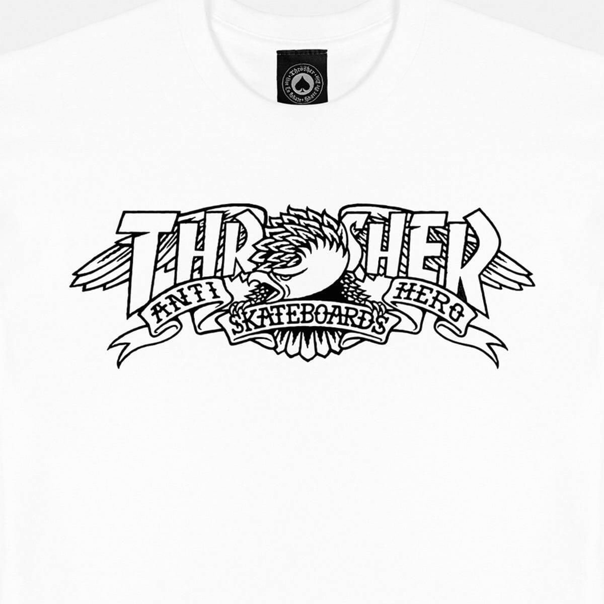 Thrasher - Anti Hero Mag Banner Tee White.