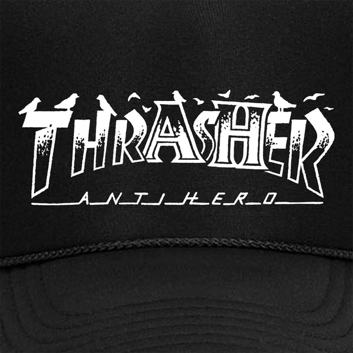 Thrasher - Anti Hero Pigeon Mag Trucker Black.