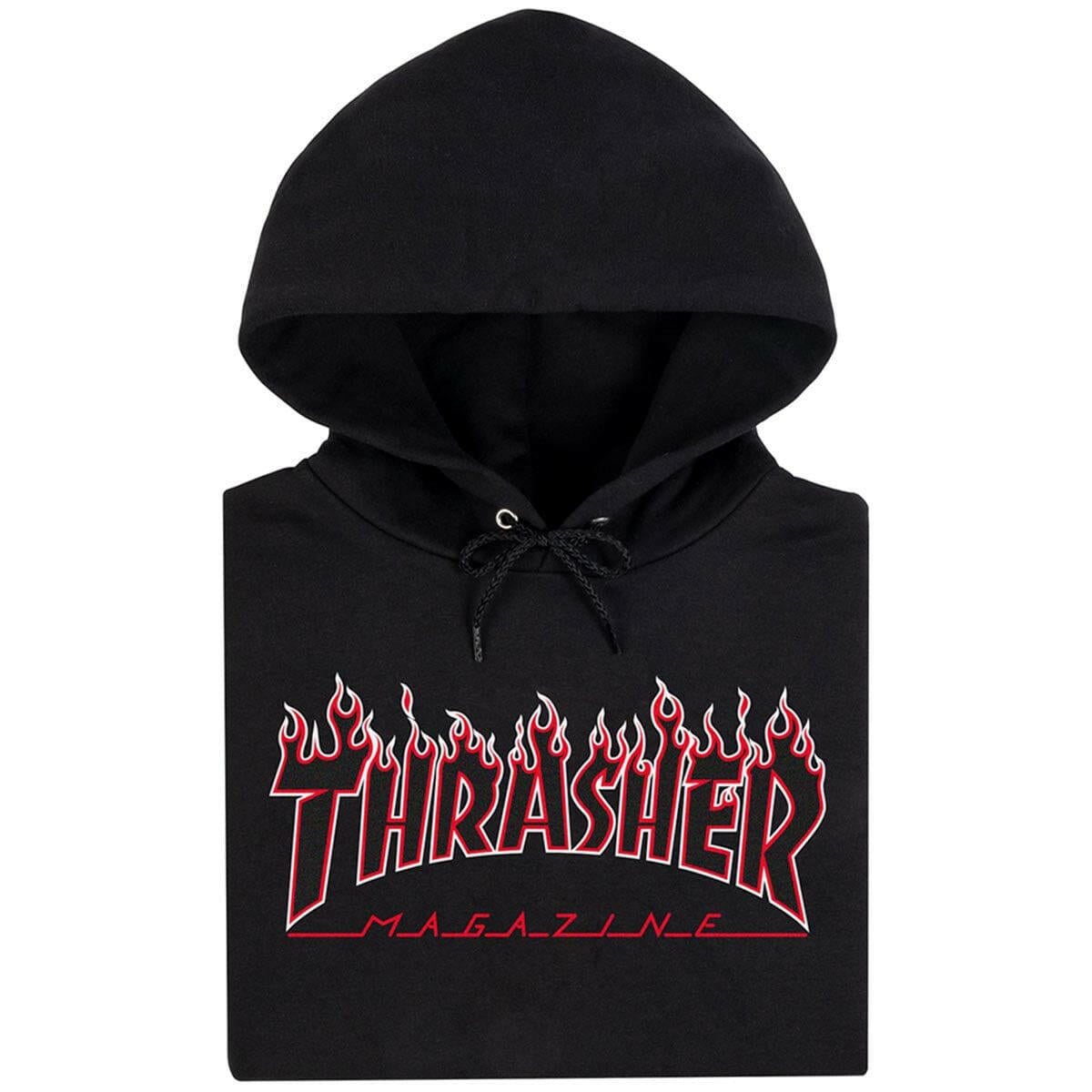 Thrasher - Flame Hoodie Black/Red.