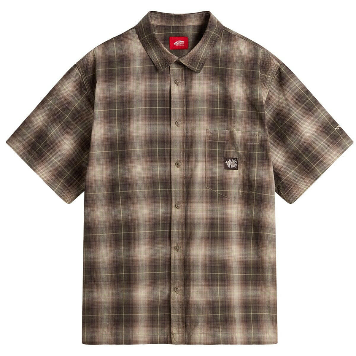 Vans - Skate Plaid S/S Woven Shirt Walnut.