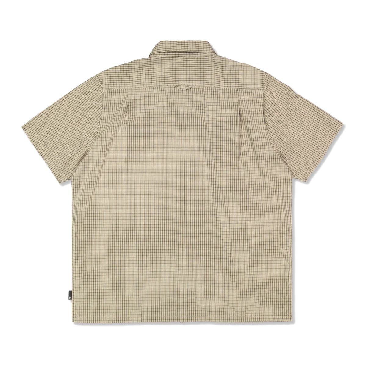 Volcom Temper Short Sleeve Shirt Castlerock back flat lay