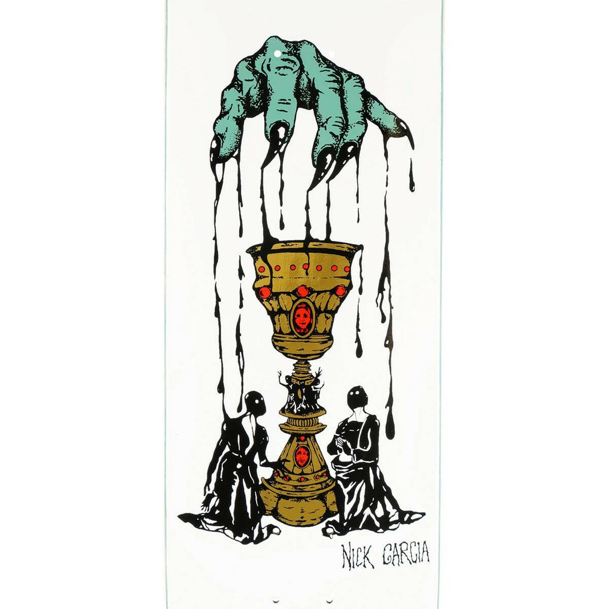Welcome - Nick Garcia Chalice White 8.38 Skateboard Deck.
