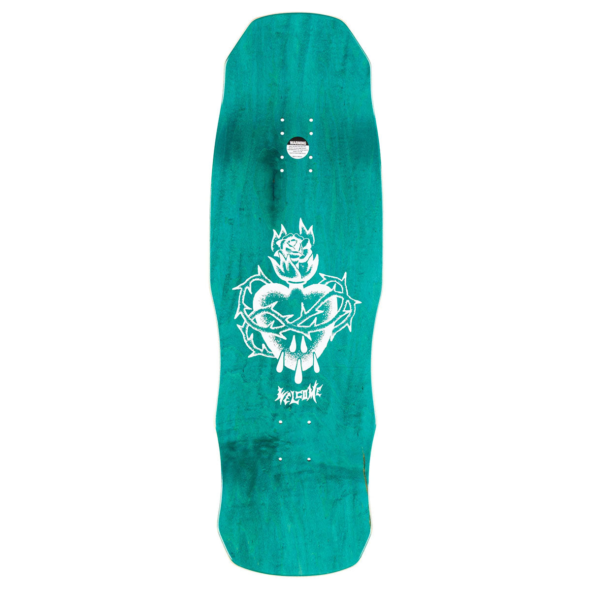Welcome Rider on Dark Lord 9.75 Skateboard Deck Top