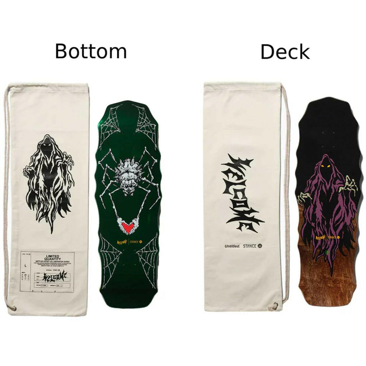 Welcome - X Stance Untitled Set 9.75 Skateboard Deck.