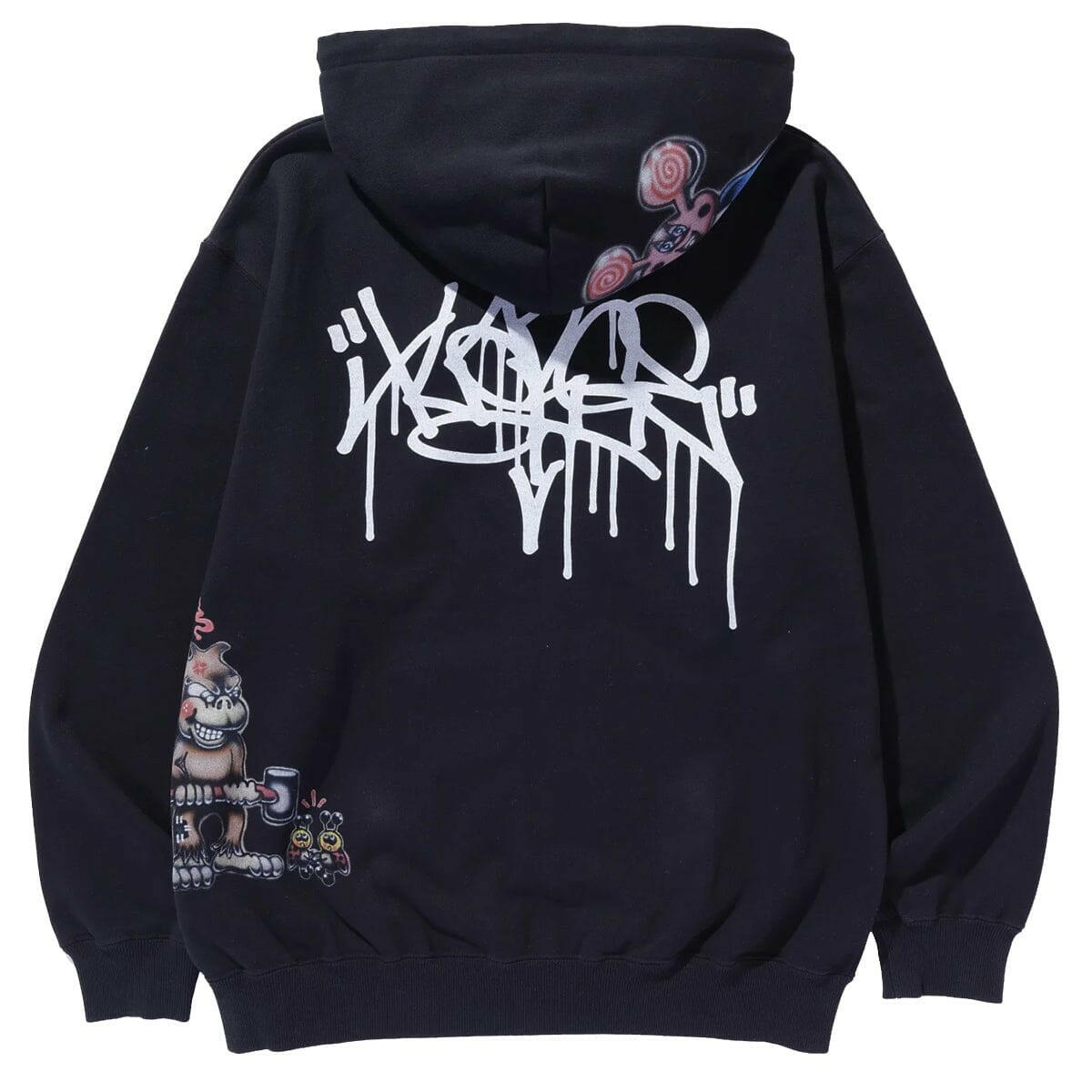 Xlarge - Painting Zip Up Hoodie Black.