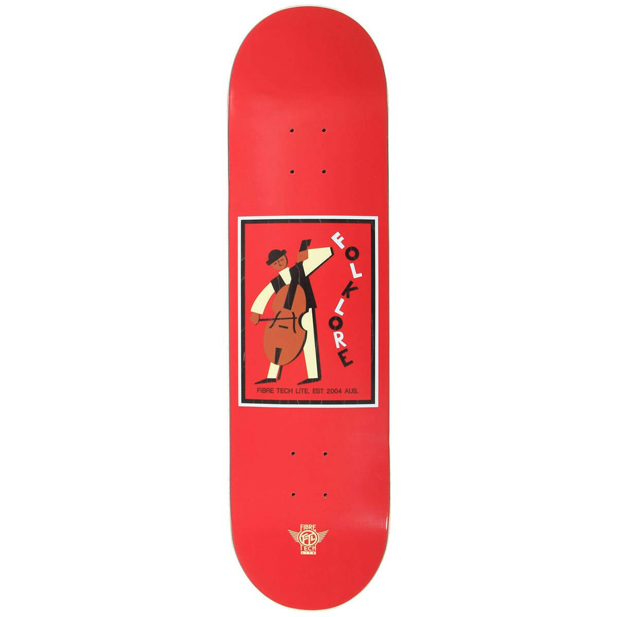Folklore - Cello Fibre Tech Lite Red 8.5" Skateboard Deck.