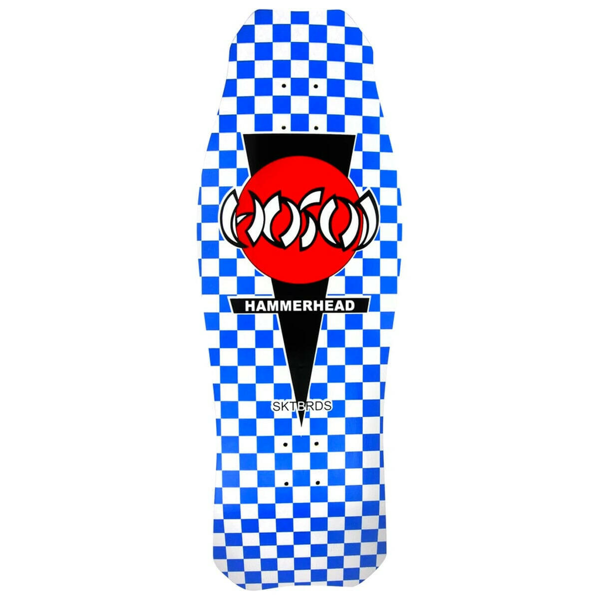 Hosoi - OG Hammerhead Blue/White Checkerboard 10.5" Reissue Skateboard Deck.