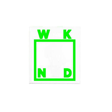 WKND - Logo Neon Green 3" Sticker.