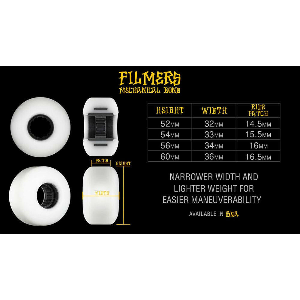 Bones - Filmers 60MM 80A ATF Skateboard Wheels.
