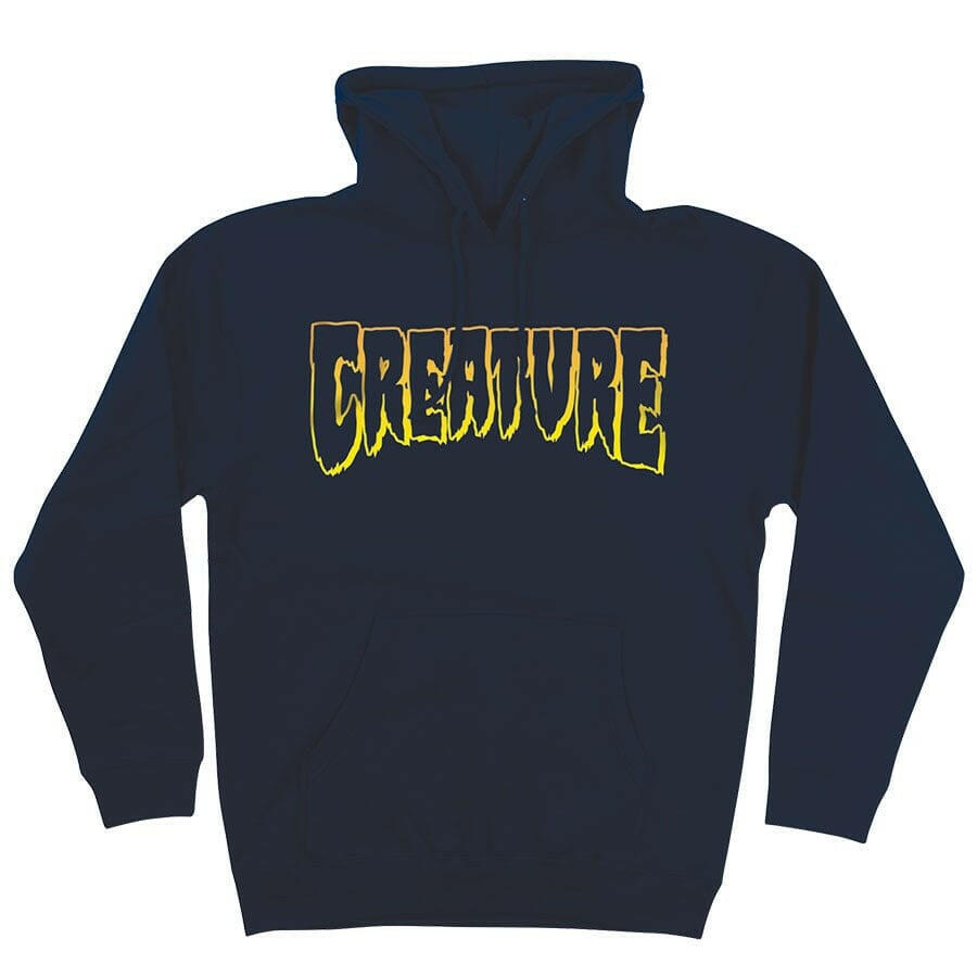Creature Logo Outline Mens Hoodie Navy.
