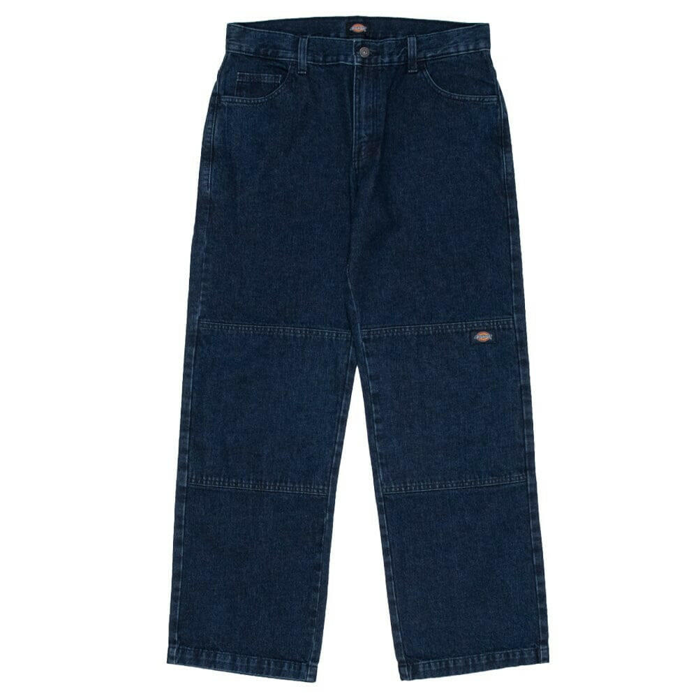Dickies - 85-283 Double Knee Loose Fit Denim Jeans Rinsed Indigo.