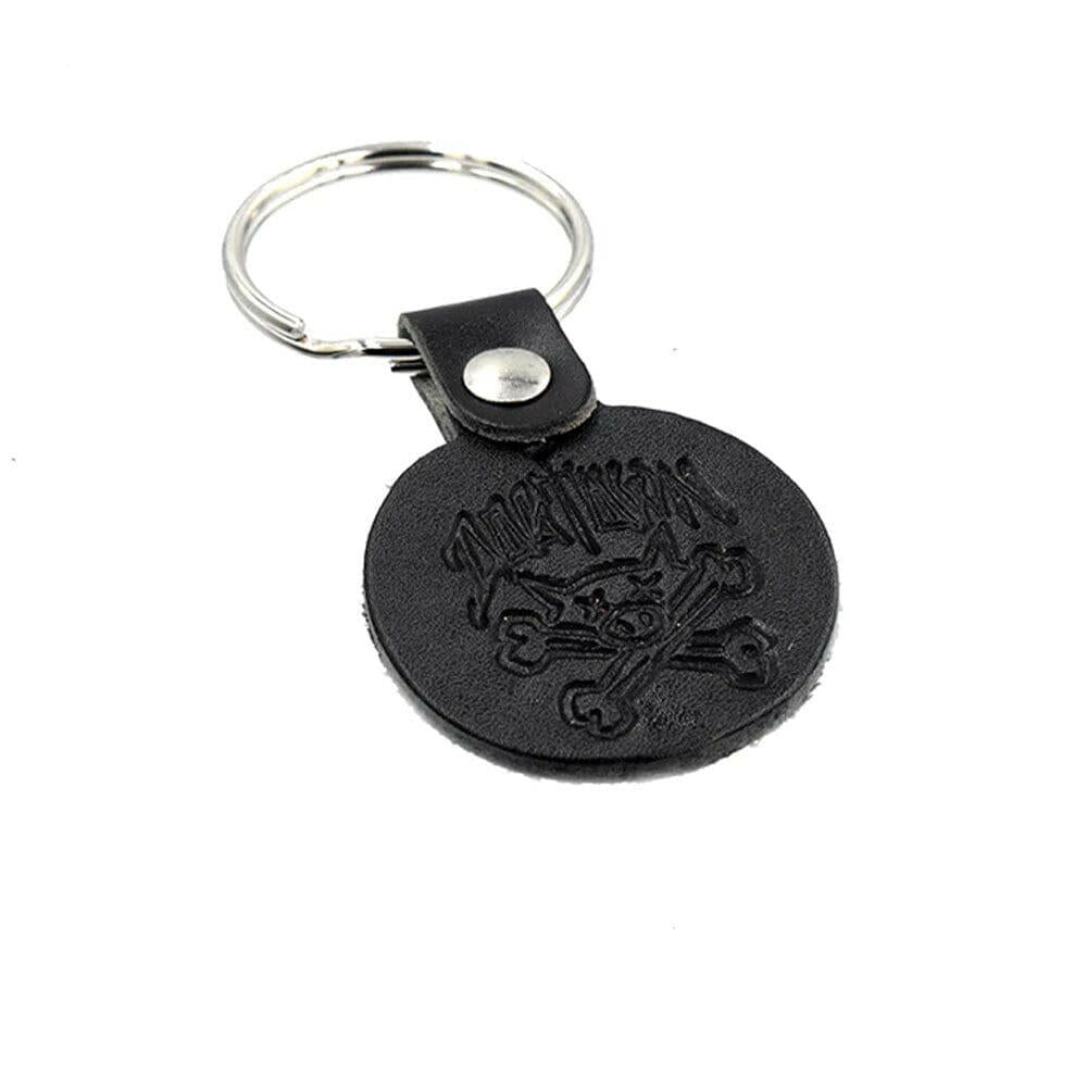 Dogtown - Pig & Bones Leather Keychain Black.