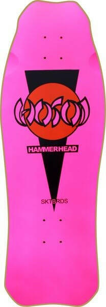 Hosoi - Hosoi Hammerhead Neon Pink 10.375" Reissue Skateboard Deck.