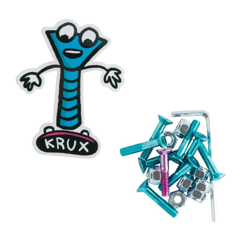 Krux - Krome Blue/Pink 1 Allen Bolts.