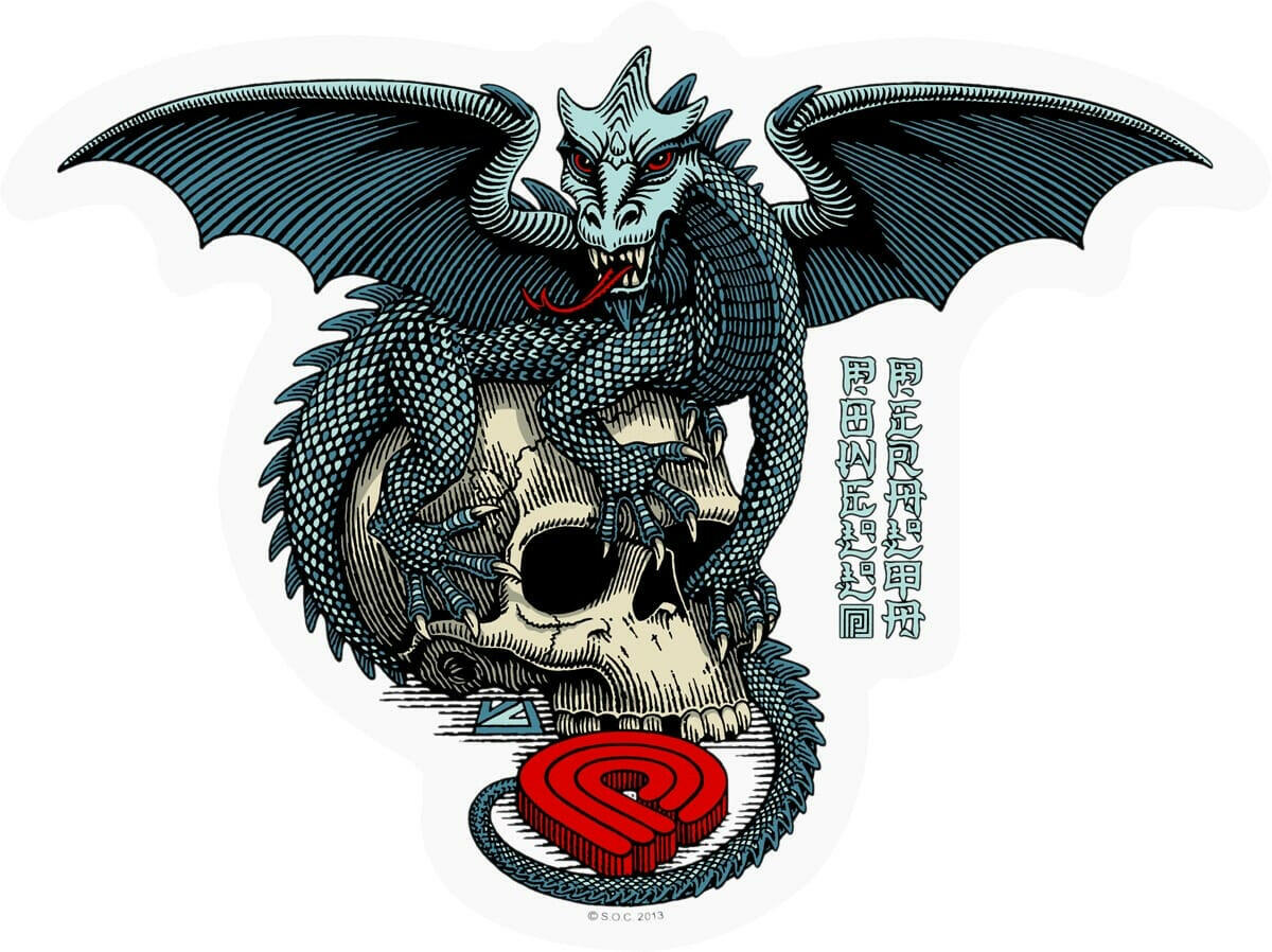 Powell Peralta - Dragon Skull Sticker.