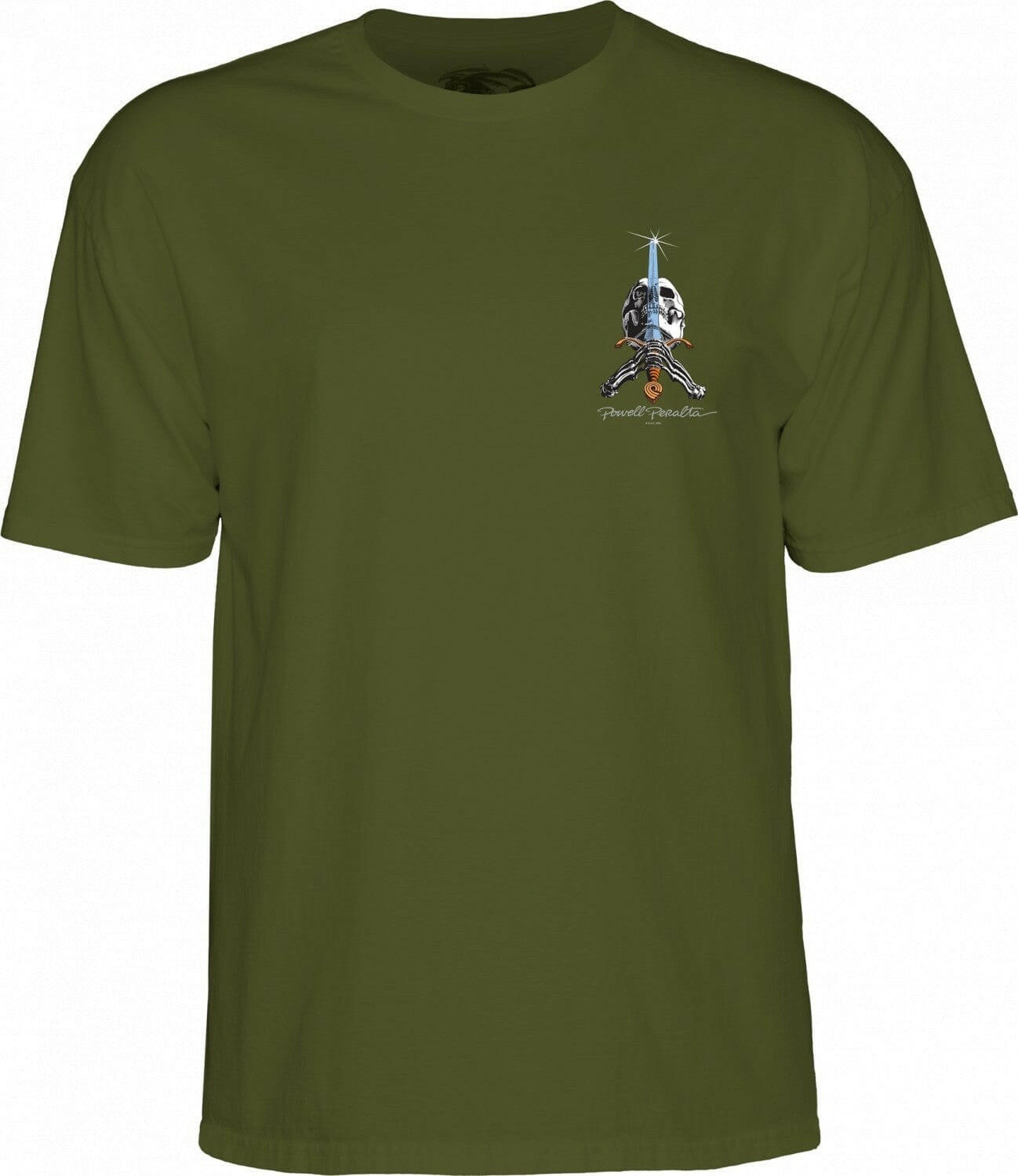 Powell Peralta - Skull & Sword Tee Military Green.