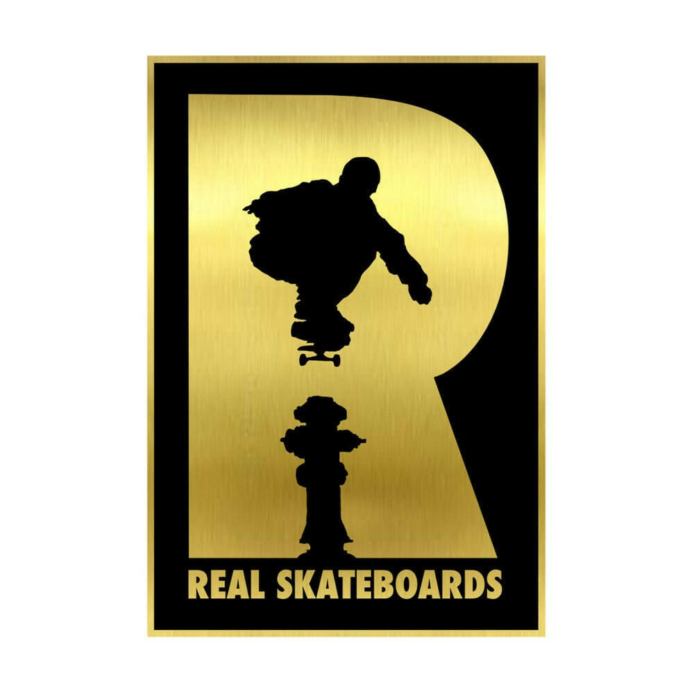 Real - R Logo Foil Black 3.5" Sticker.