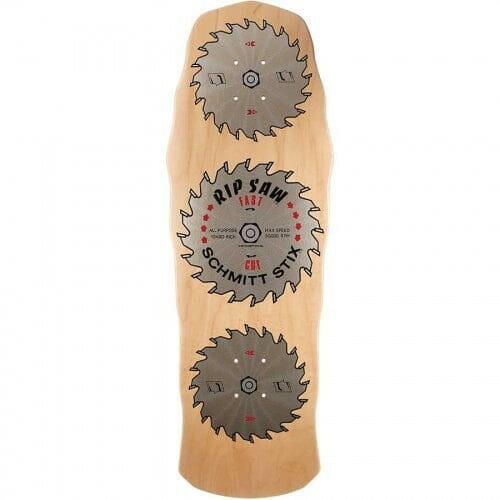 Schmitt Stix - Ripsaw Natural 10.0" Reissue Skateboard Deck.