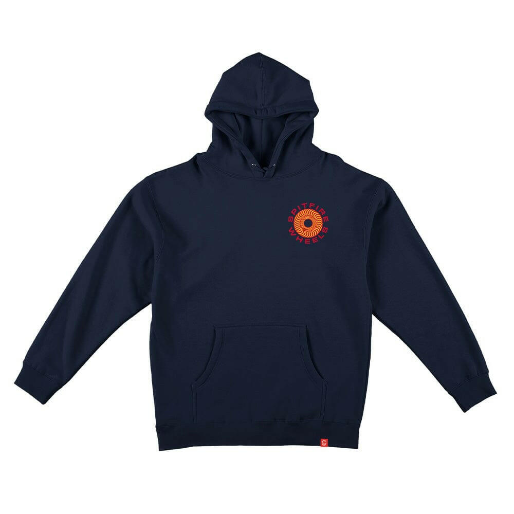 Spitfire - Classic 87 Swirl Hoodie Navy/Red.