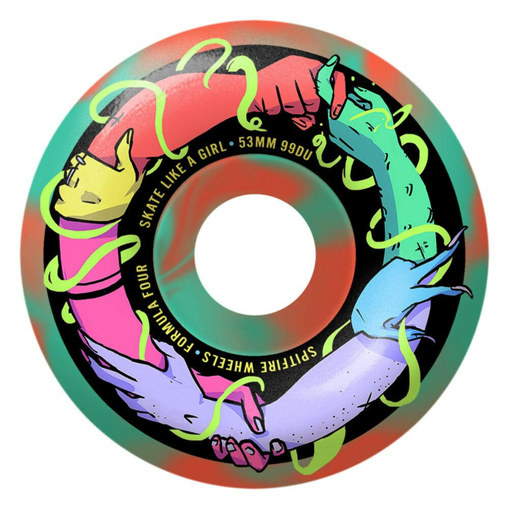 Spitfire - F4 Friends of Skate Like A Girl Classic 53MM 99A Skateboard Wheels.