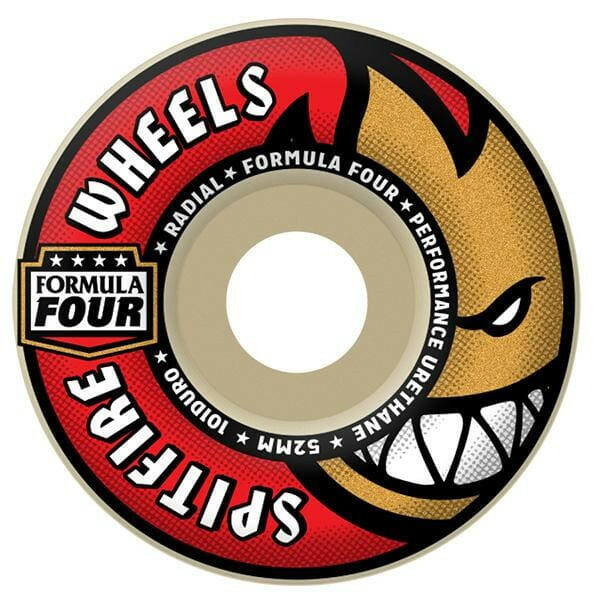Spitfire - Formula 4 Radials 56MM 101A Skateboard Wheels.
