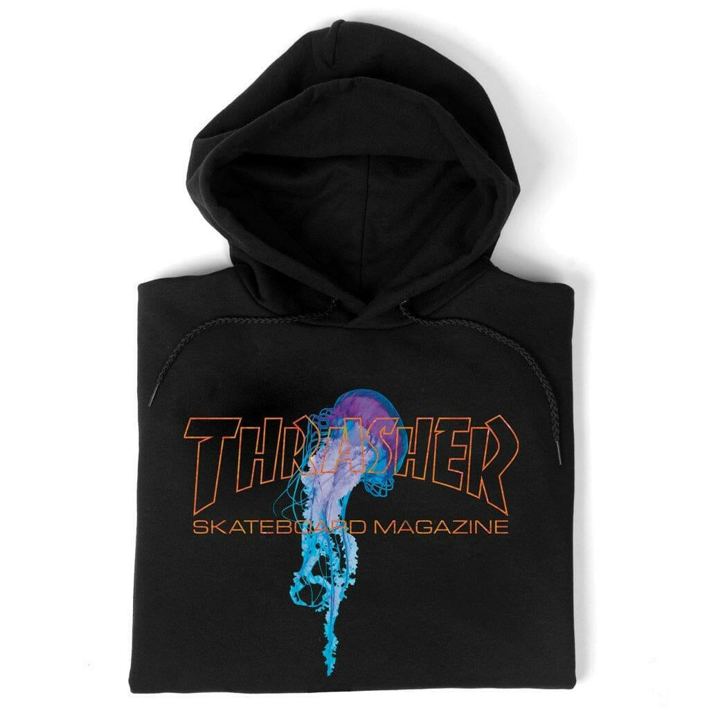 Thrasher - Atlantic Drift Hoodie Black/Orange.