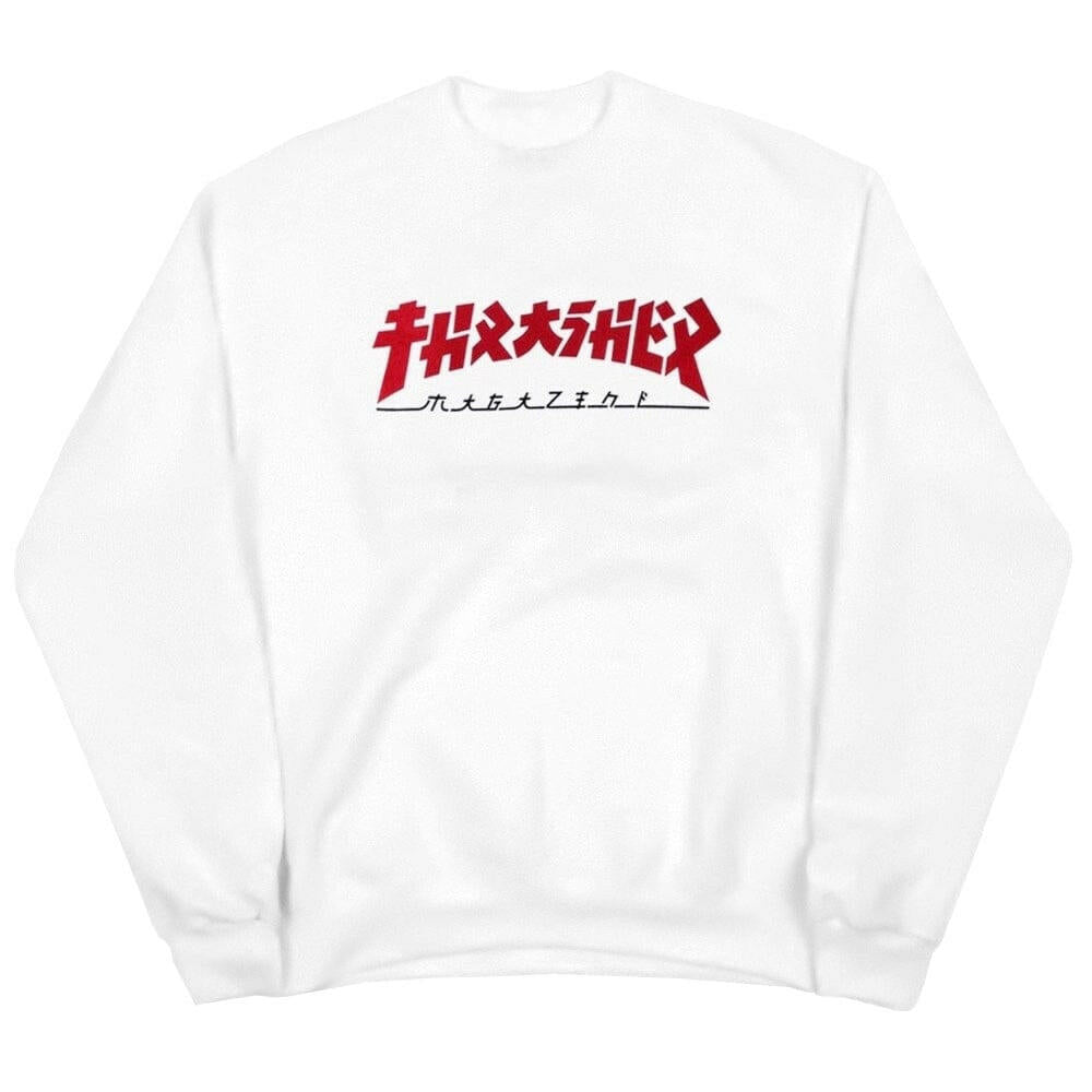 Thrasher - Godzilla Mens Crew White.