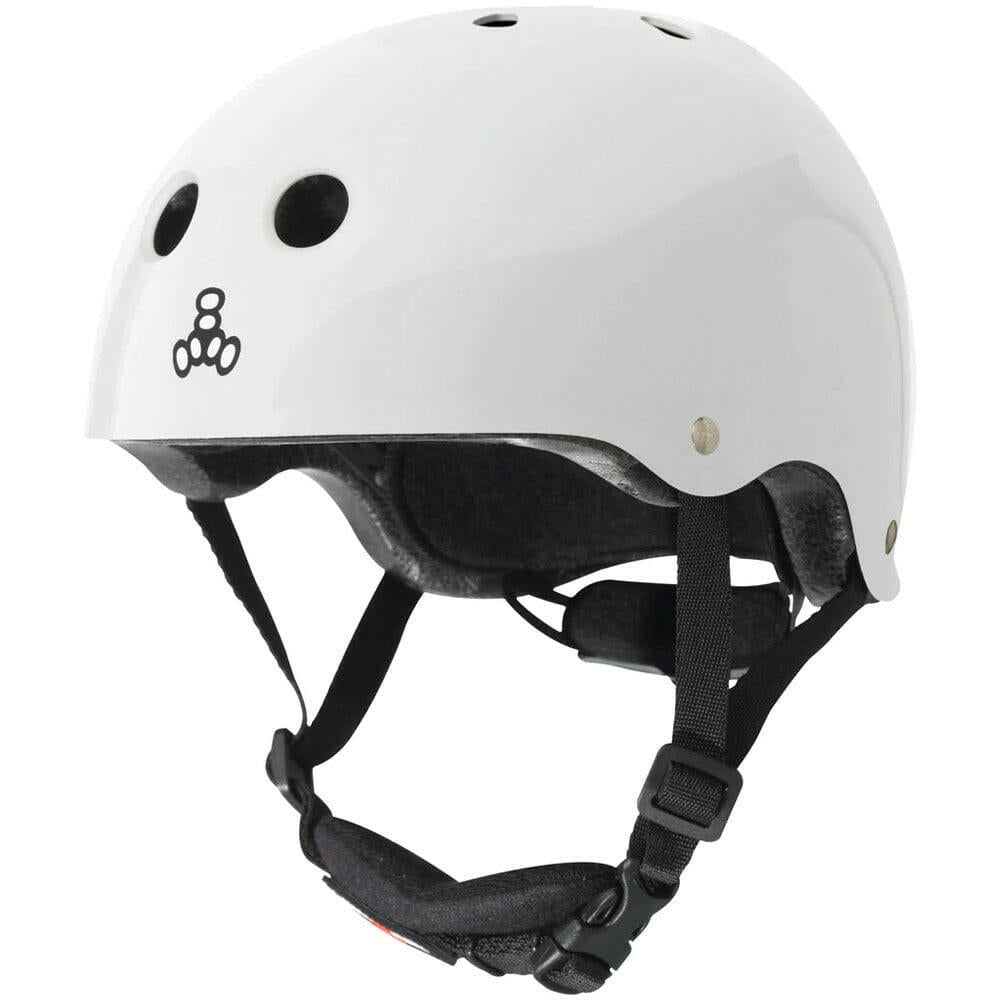 Triple 8 - Lil 8 Certified Youth Helmet White Glossy.