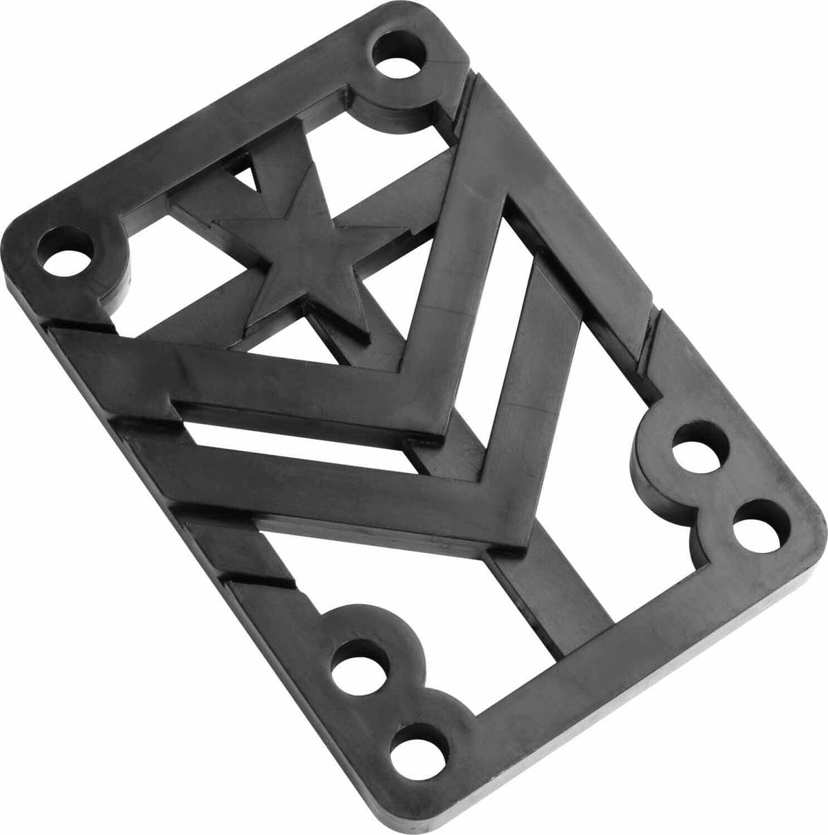 Mini Logo - Rigid .25 Riser Pads Black.