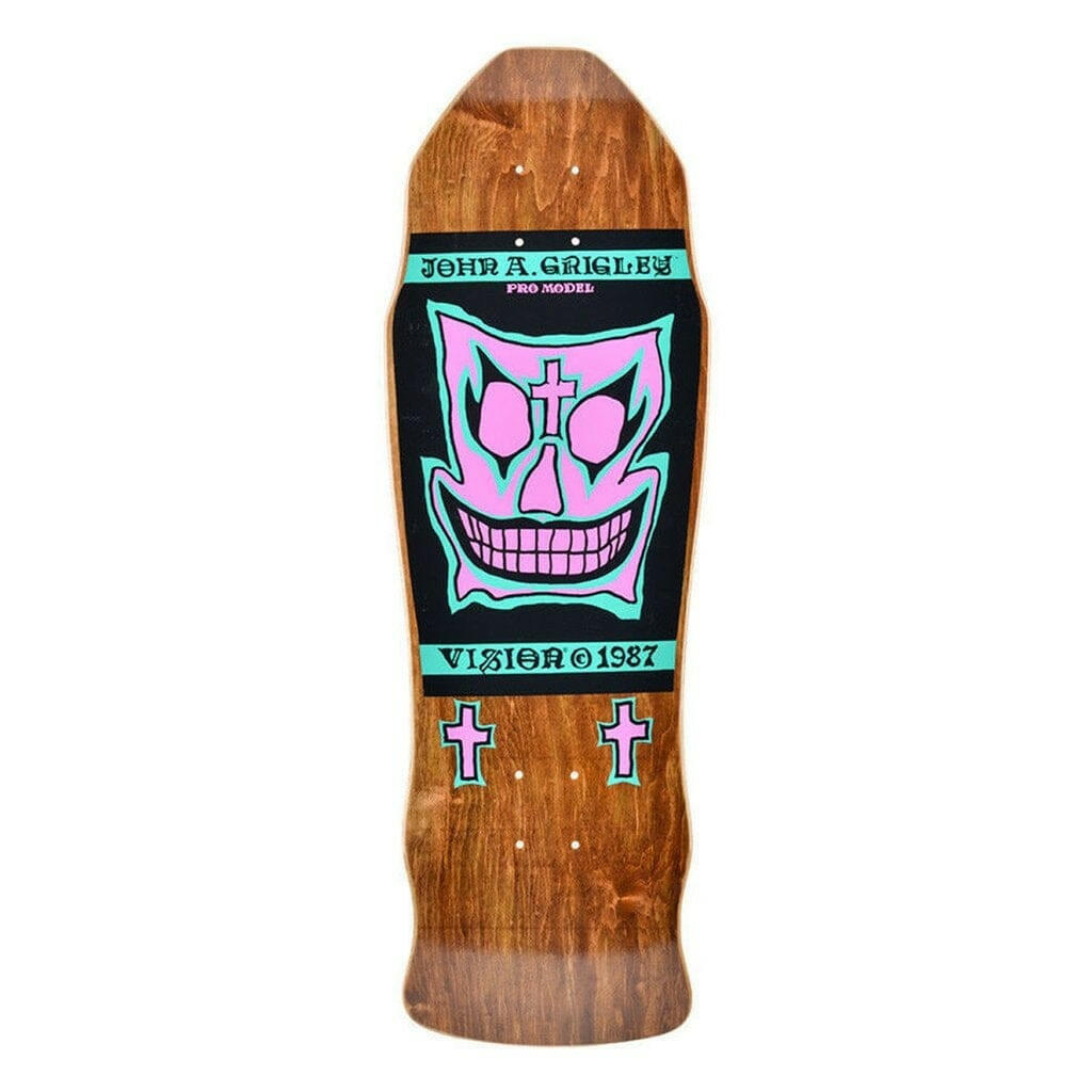 Vision - John Grigley I Brown Stain 9.5" Reissue Skateboard Deck.