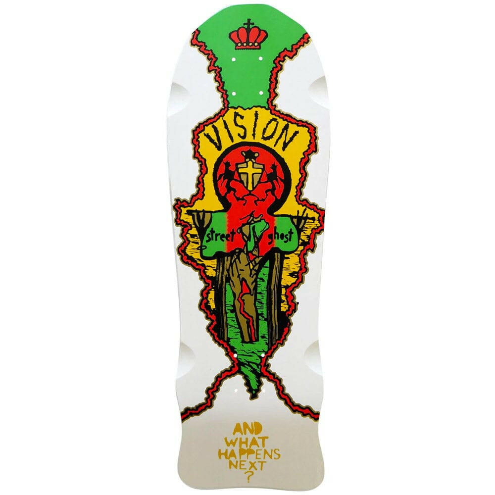 Vision - Street Old Ghost White 9.75" Reissue Skateboard Deck.
