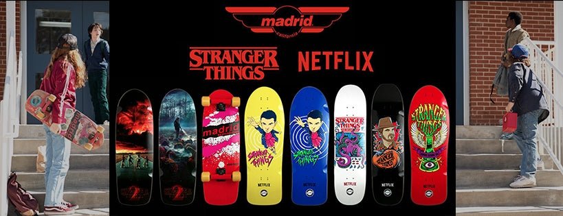 Madrid Skateboards x Stranger Things.