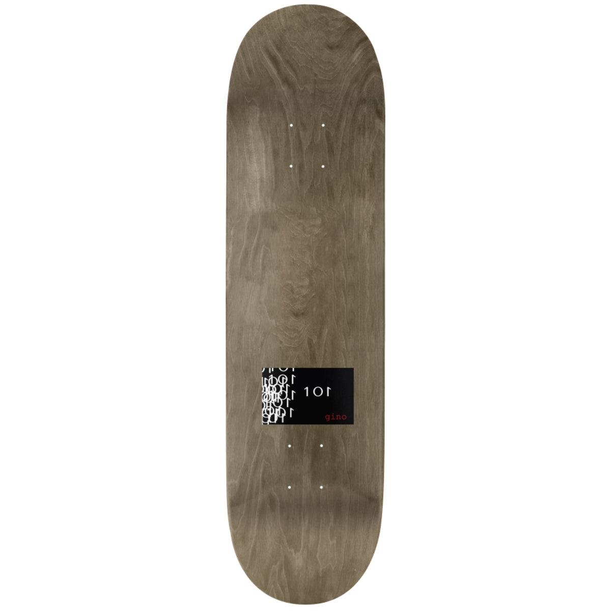 101 Gino Iannucci Fast Delivery 7.5 Reissue Skateboard Deck Red/White - top/reverse view