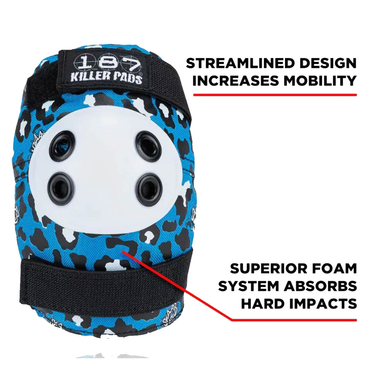 187 Killer Pads Junior Six Pack Pad Set Staab Blue Elbow