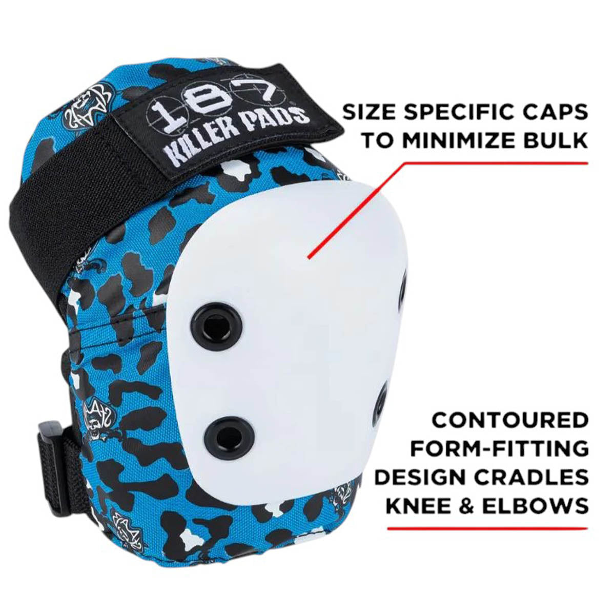 187 Killer Pads Junior Six Pack Pad Set Staab Blue Knee