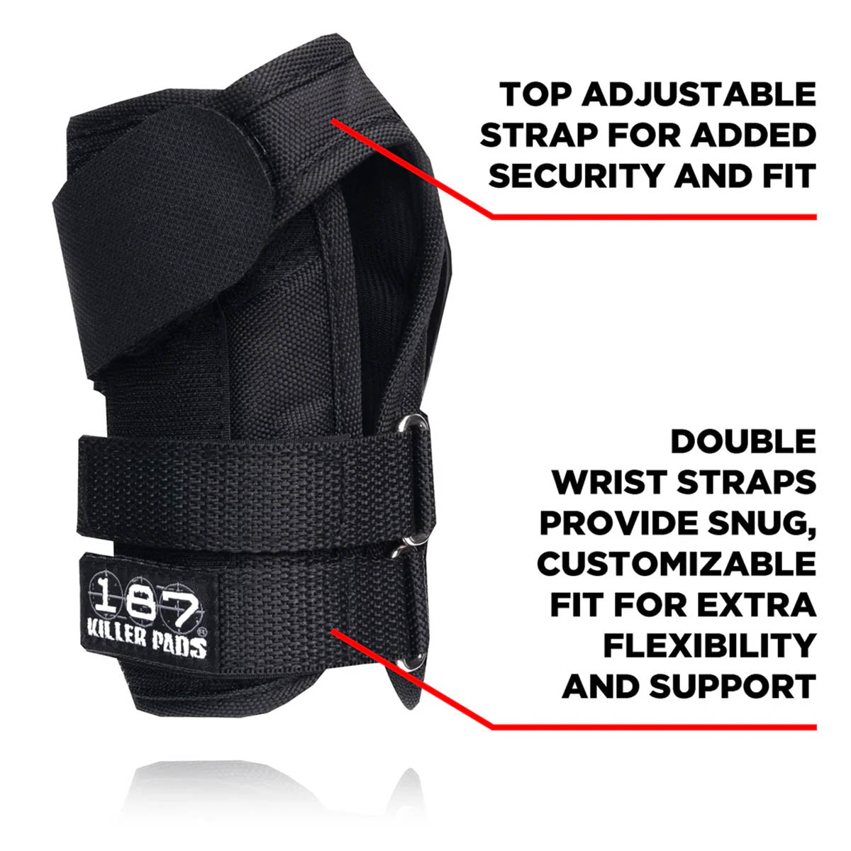187 Pro Wrist Guards Black Details