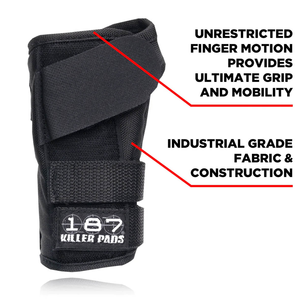 187 Pro Wrist Guards Black Details