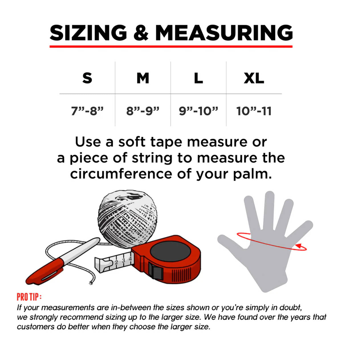 187 Pro Wrist Guards Sizing